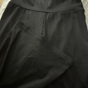 Black Pinstripe Skirt